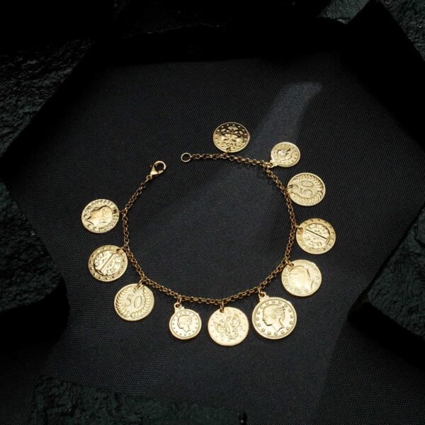 Pulseira Moedas Antigas 24k - Imagem 3