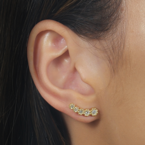 Ear Cuff 5 Pedras 24k